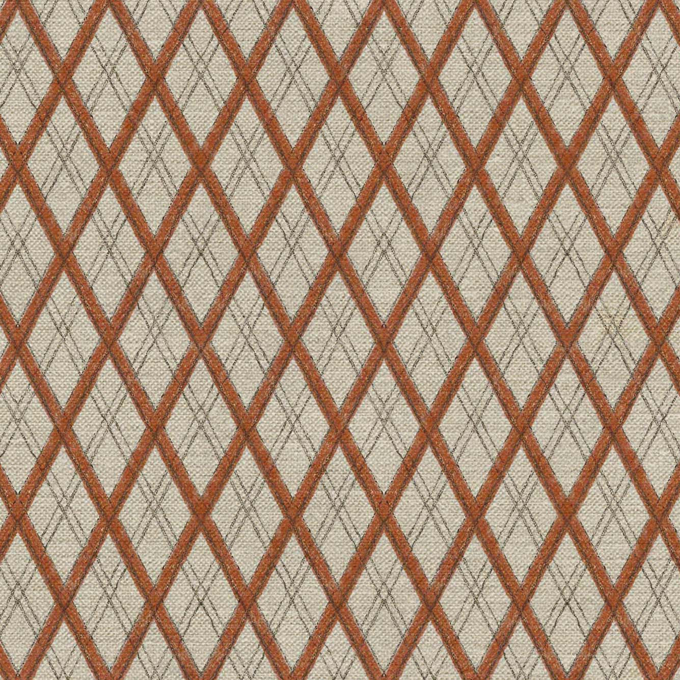 Little Lattice Fabric - Burnt Orange