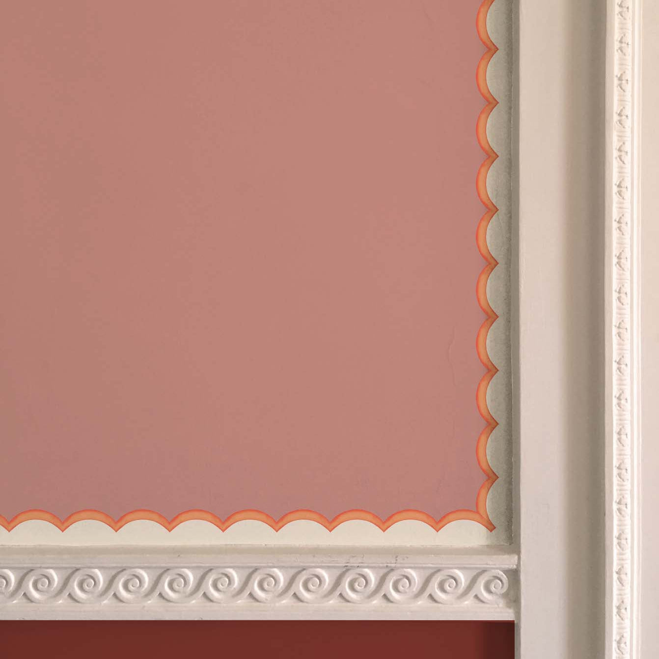 Scalloped Border in Orange