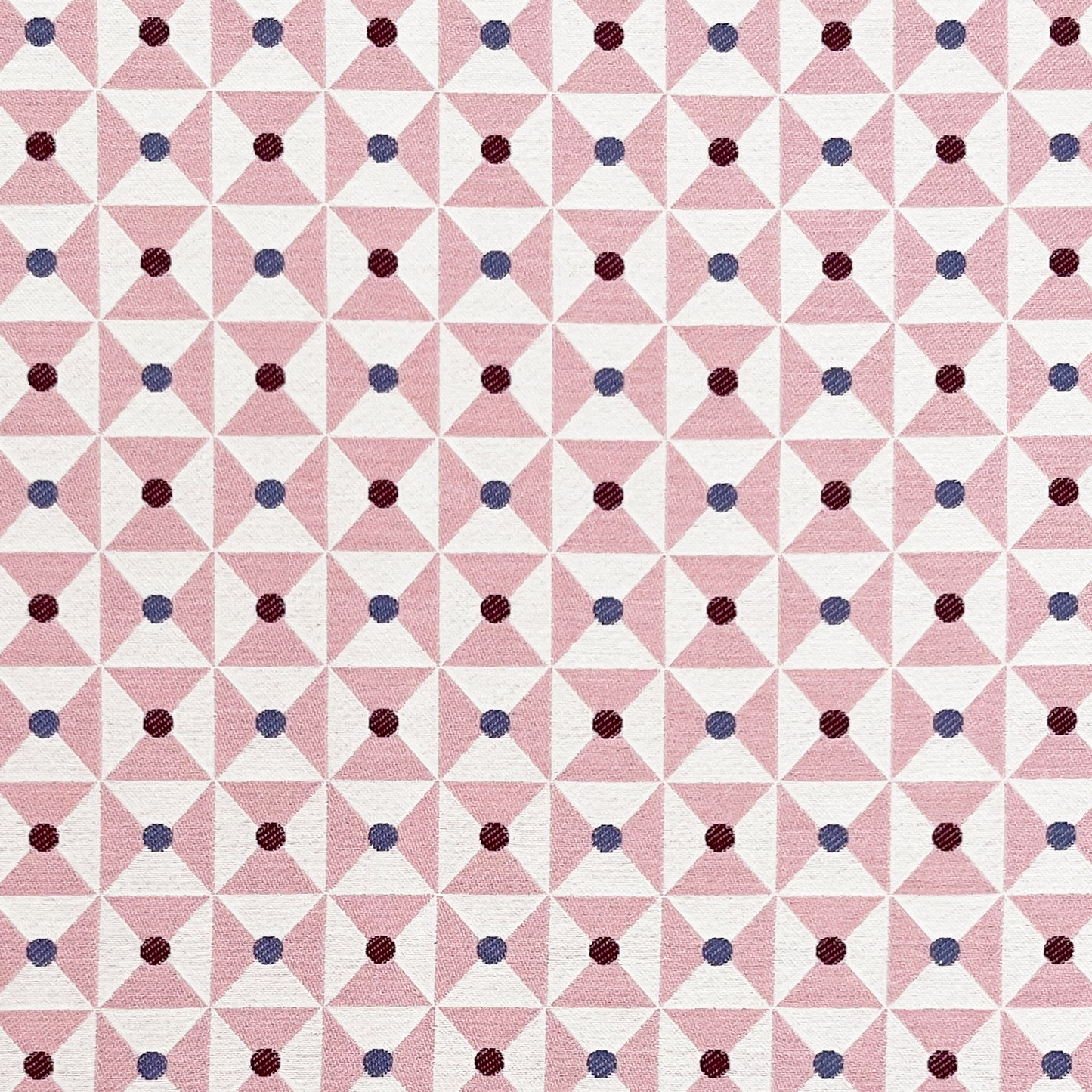 Broken Dishes Woven Fabric - Mulberry Pink