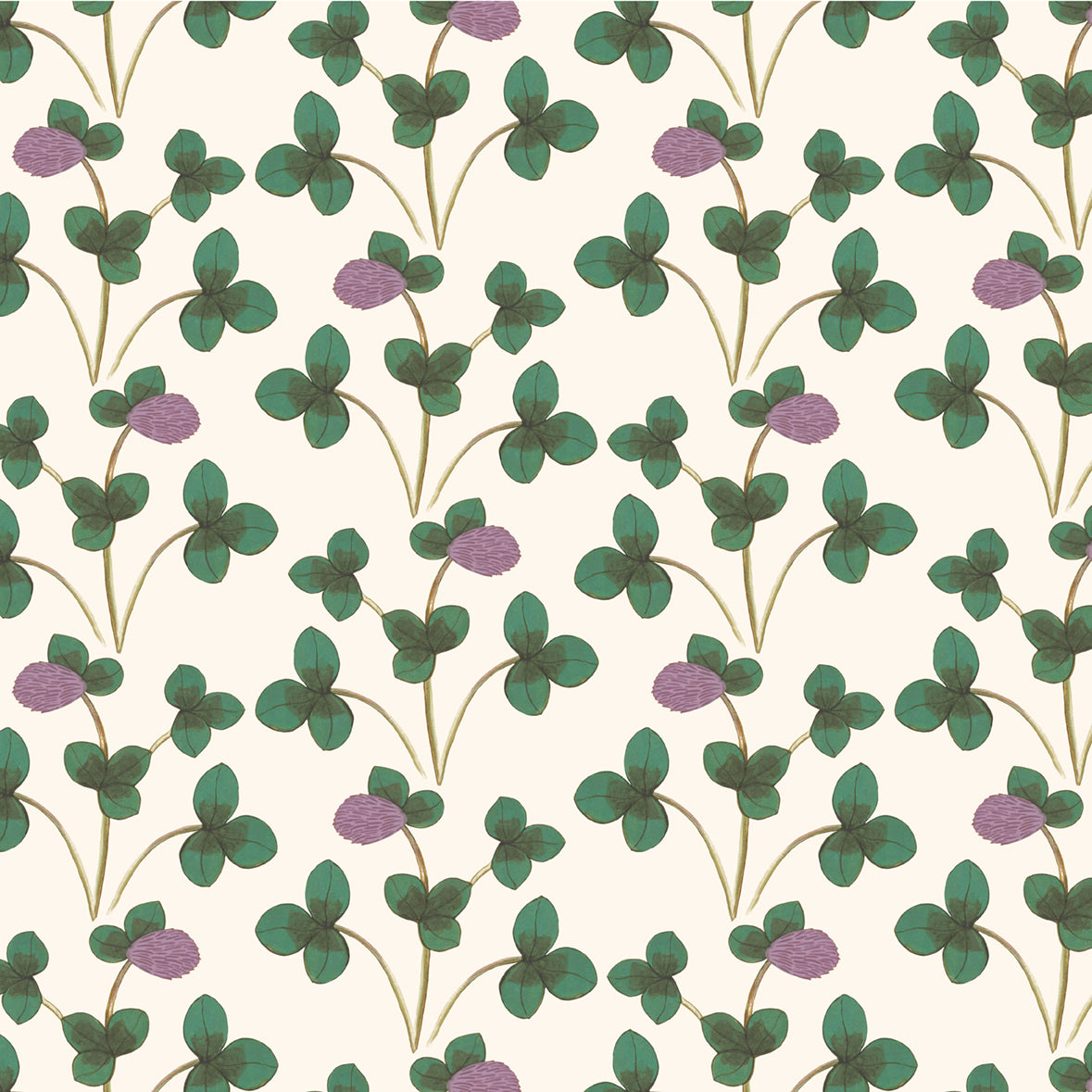 Chintz Constance Wallpaper - Green and Lilac