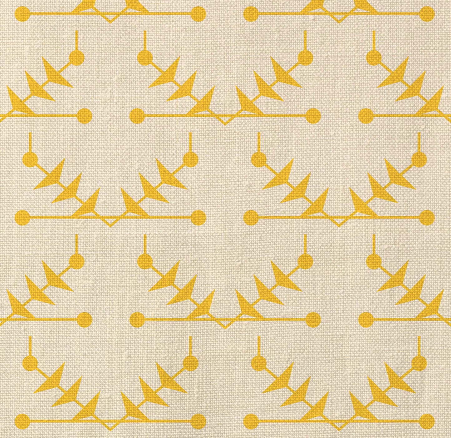 Atomic Trellis Fabric - Yellow