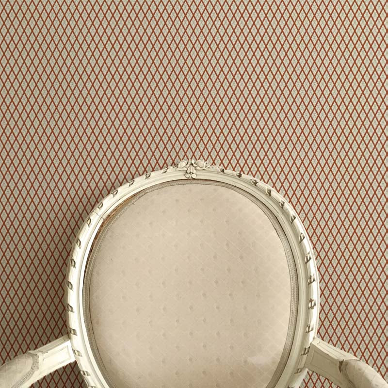 Little Lattice Wallpaper - Burnt Orange