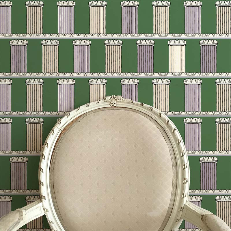 Pillars Wallpaper - Green