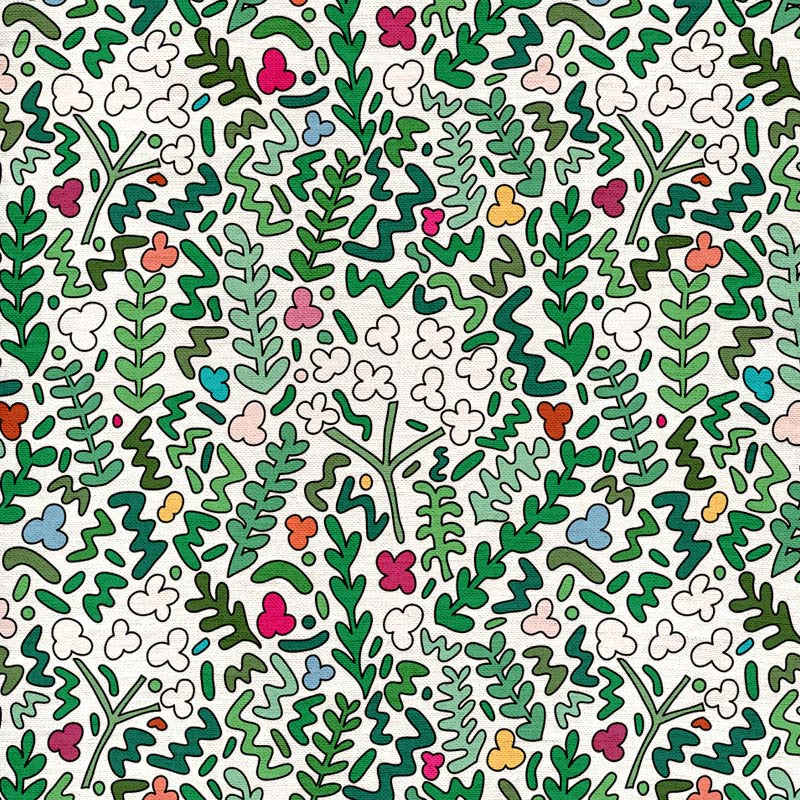 Fields of Joy Fabric - White