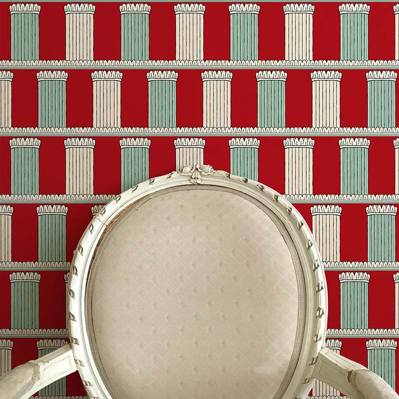 Pillars Wallaper - Red