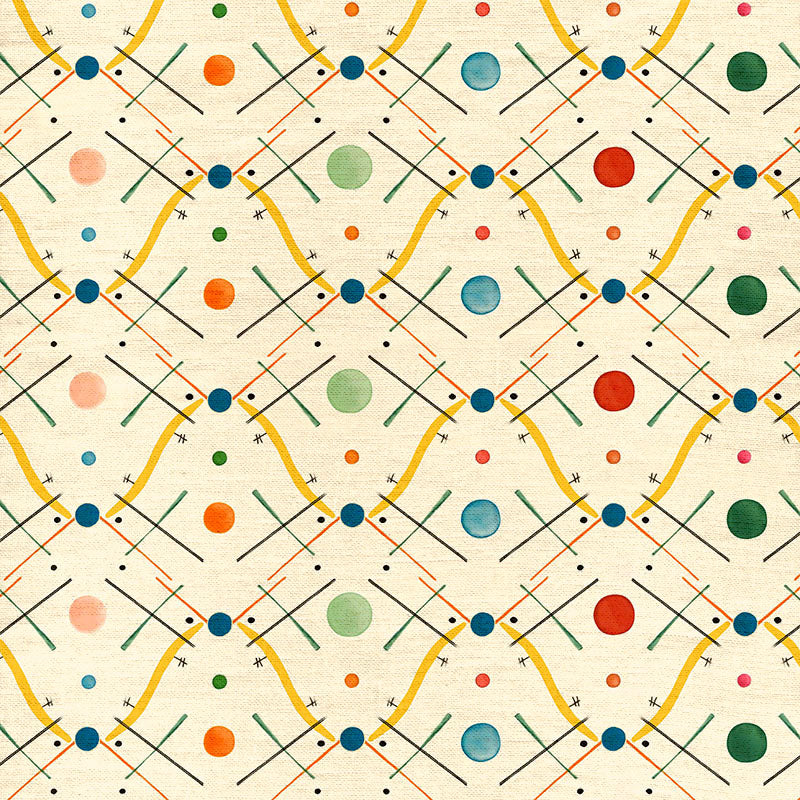 Improvisation 1 Fabric - Yellow