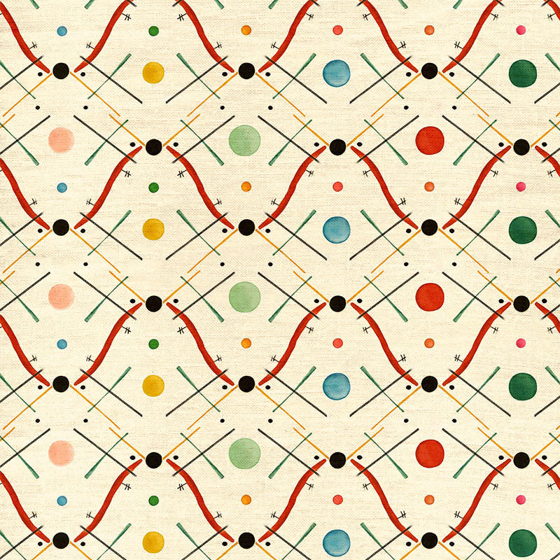 Improvisation 1 Fabric - Red
