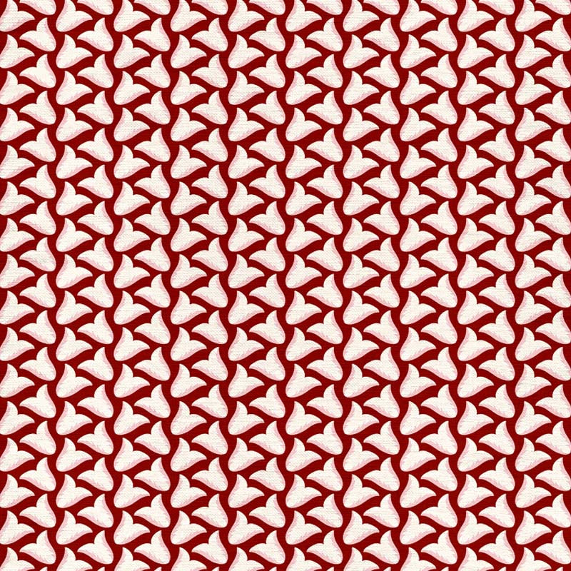 Tiny Tulips Fabric - Burgundy