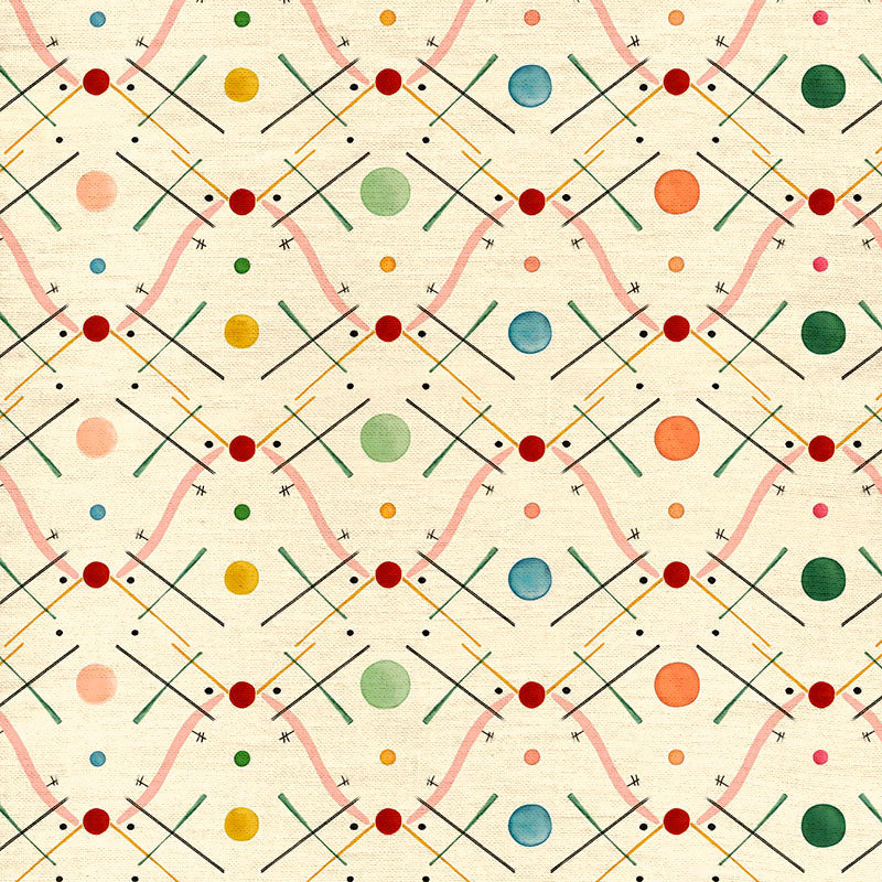 Improvisation 1 Fabric - Pink