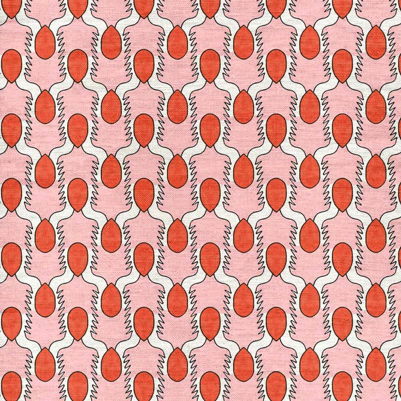 Happy People Fabric - Pink