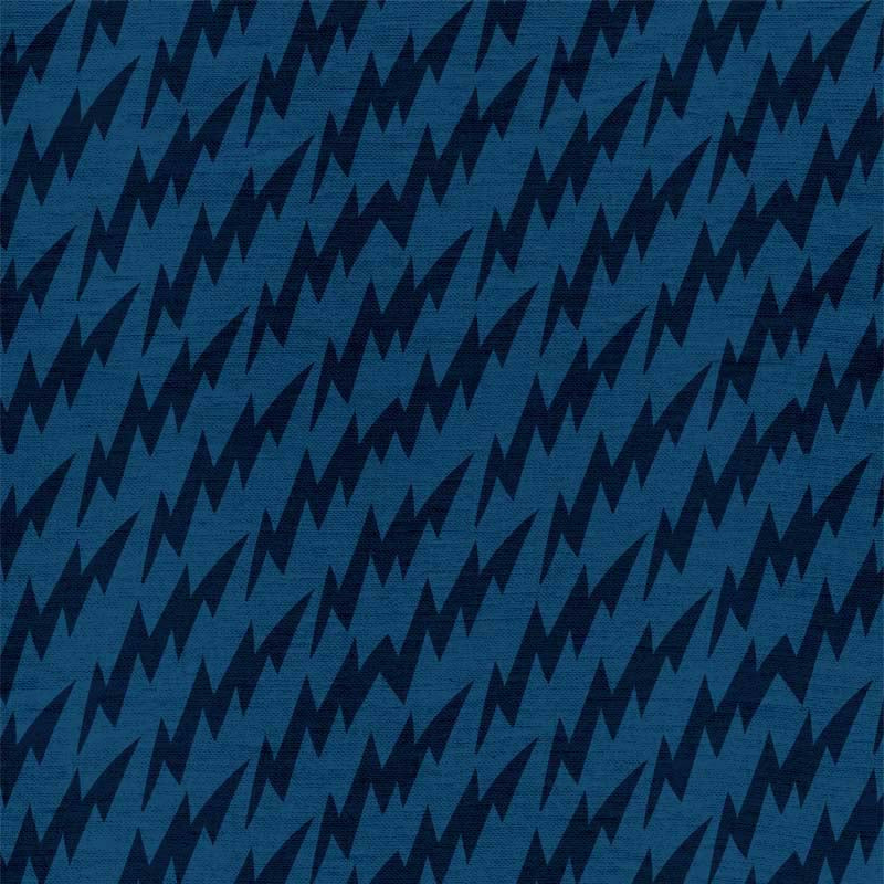 Lightning Bolts Fabric - Blue