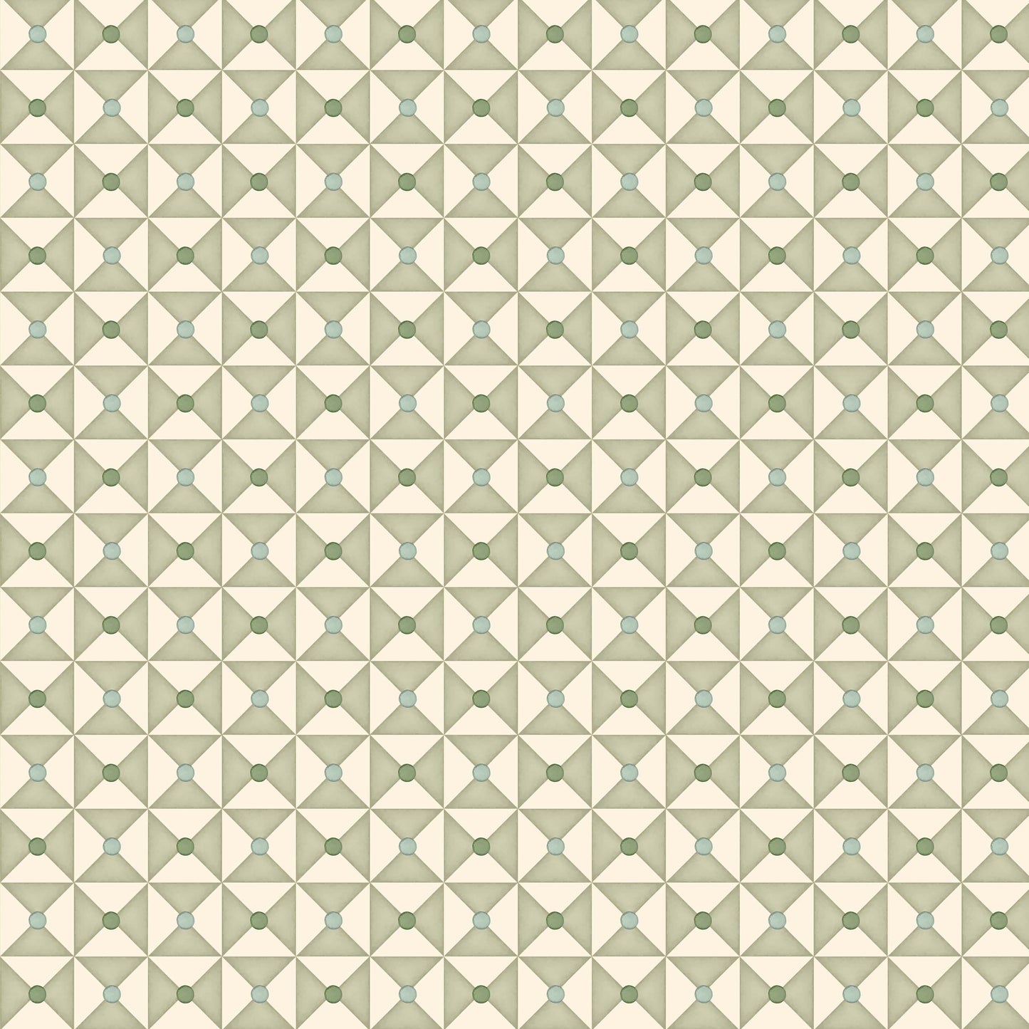 Broken Dishes Wallpaper - Serene Green