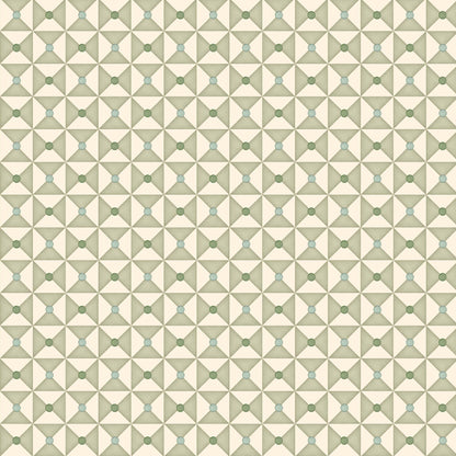 Broken Dishes Wallpaper - Serene Green