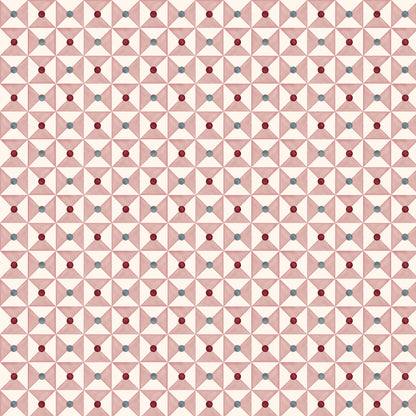 Broken Dishes Wallpaper - Mulberry Pink