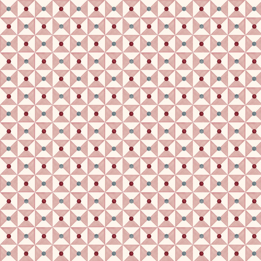 Broken Dishes Wallpaper - Mulberry Pink