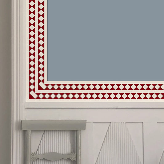 Harlequin Border - Red