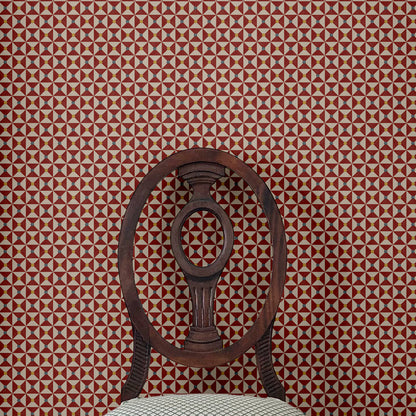 Broken Dishes Wallpaper - Traditional Red
