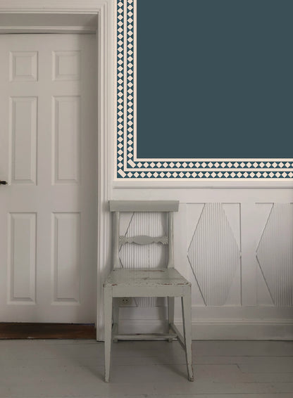 Harlequin Border - Dark Blue