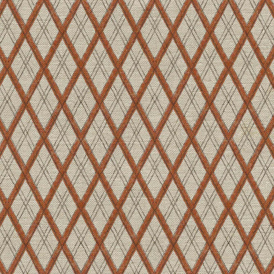 Little Lattice Fabric - Burnt Orange