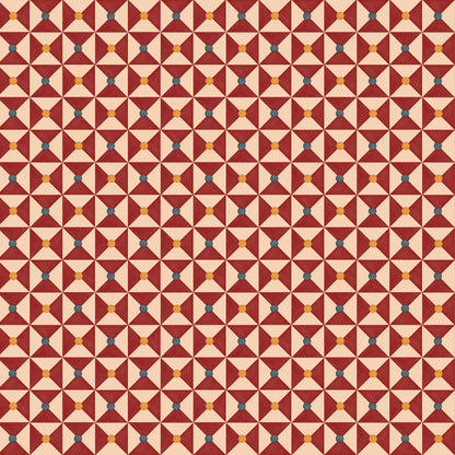 Broken Dishes Wallpaper - Traditional Red
