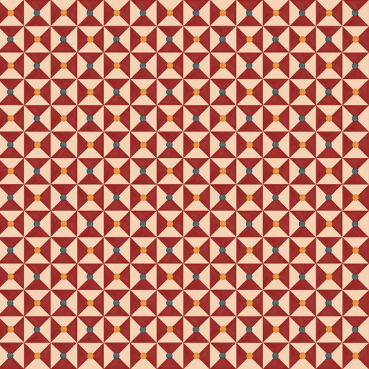 Broken Dishes Wallpaper - Traditional Red