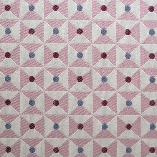 Broken Dishes Woven Fabric - Mulberry Pink