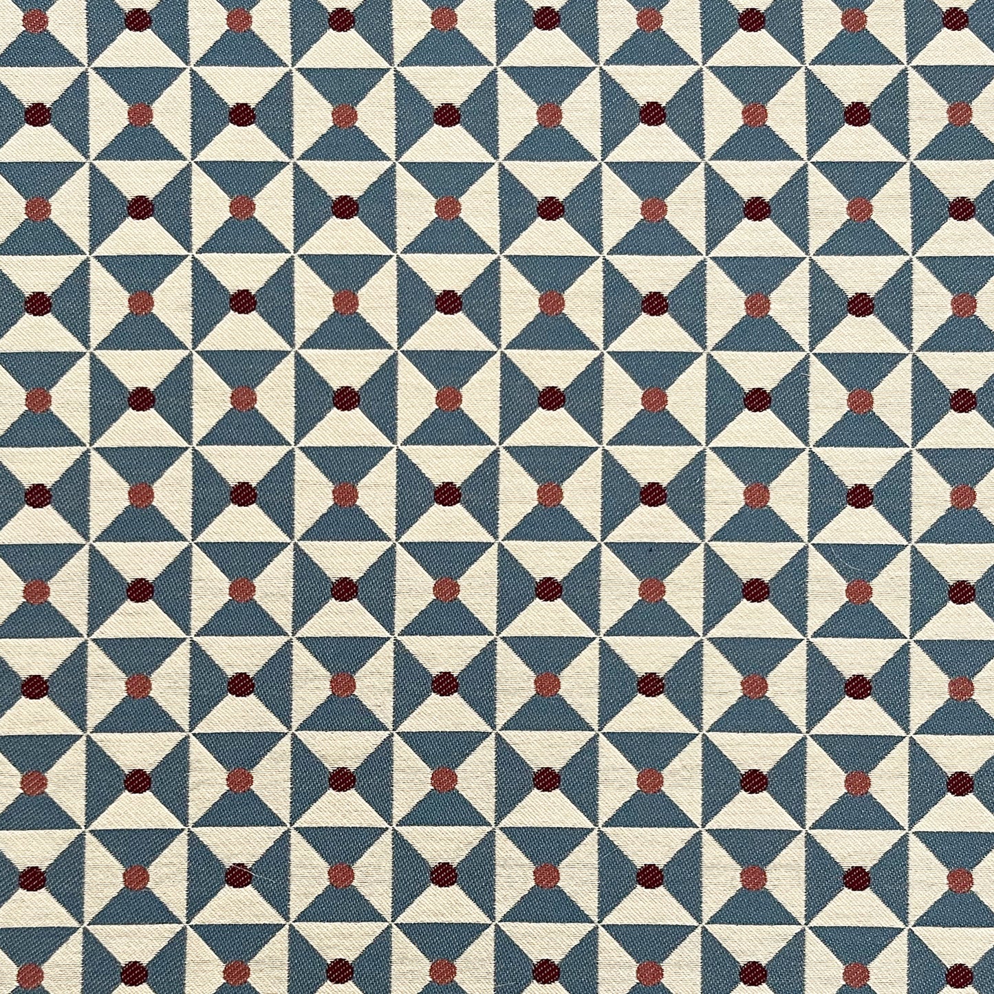 Broken Dishes Woven Fabric - Blue