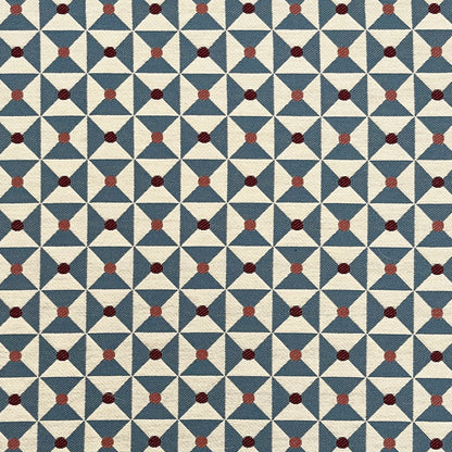 Broken Dishes Woven Fabric - Blue
