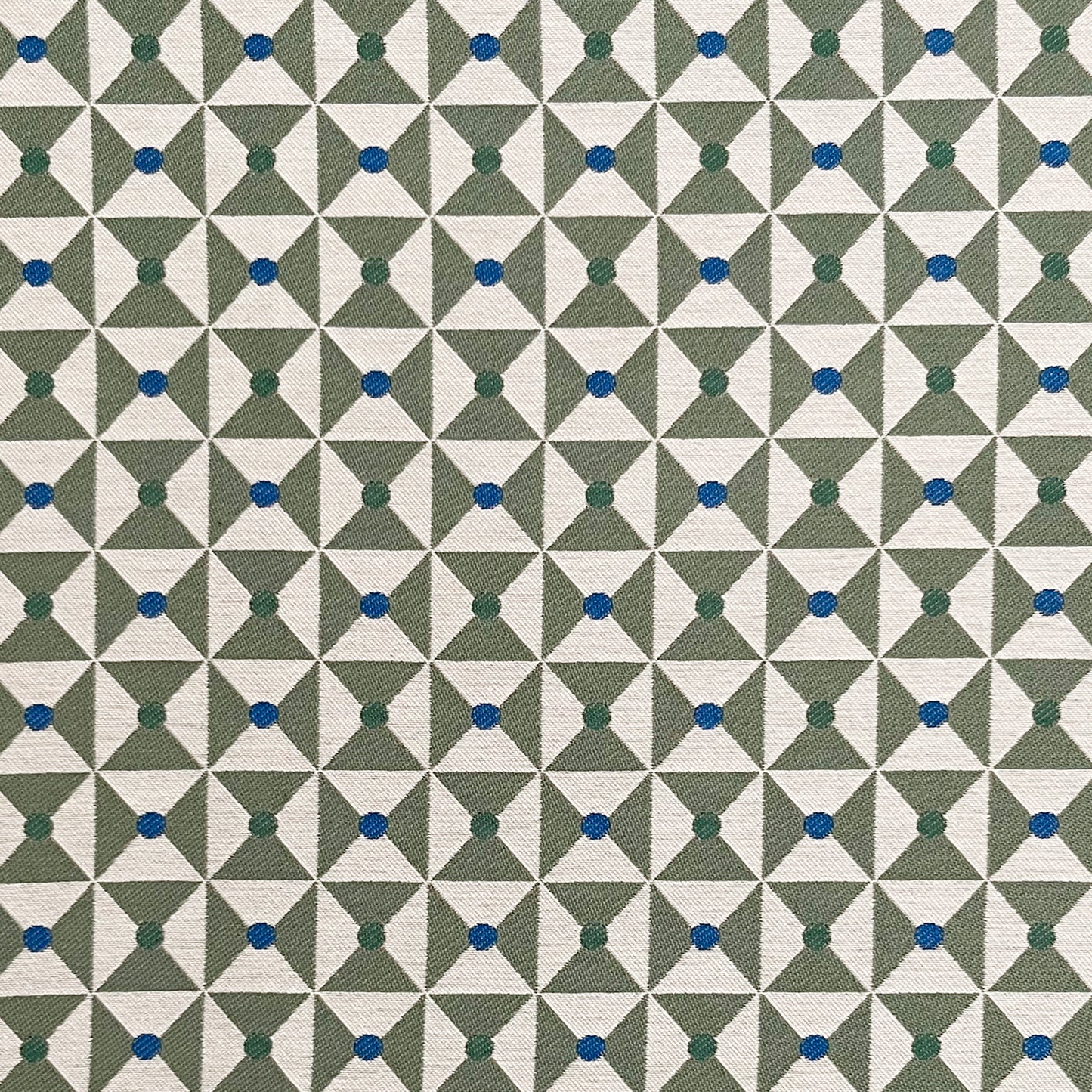 Broken Dishes Woven Fabric - Green