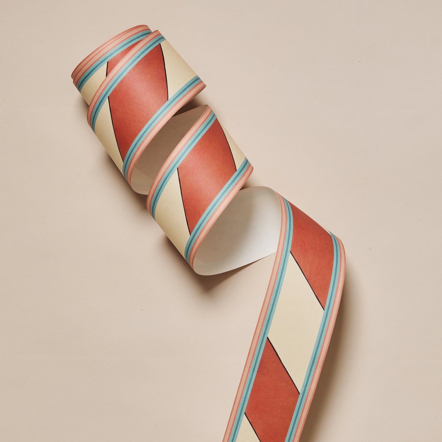 Candy Cane Border in Terra Cotta