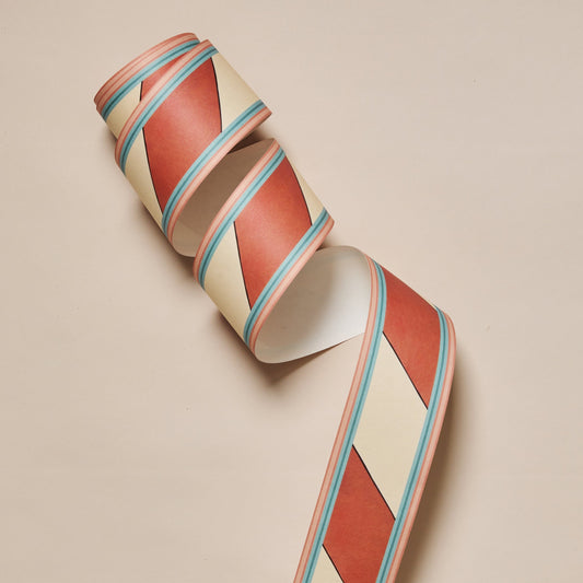 Candy Cane Border in Terra Cotta