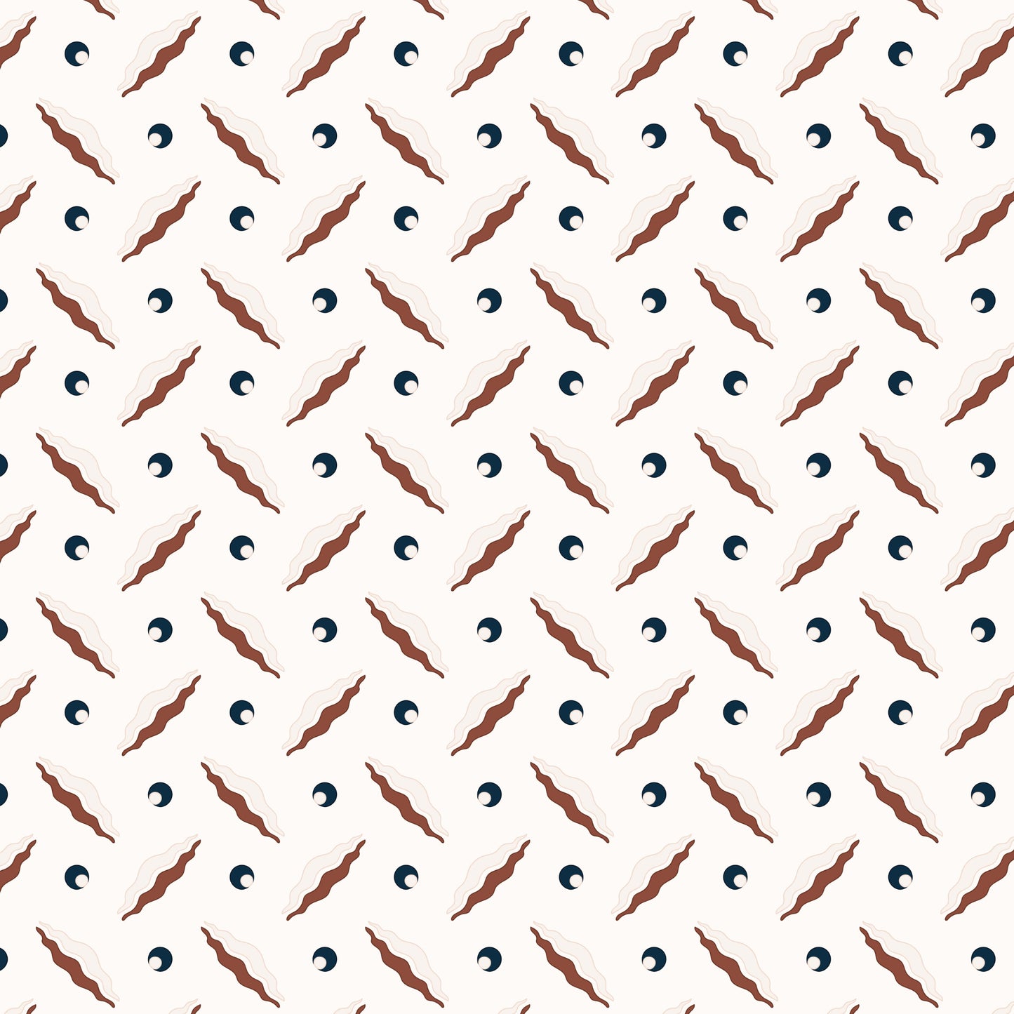 Chintamani Trellis Wallpaper - Brown and Navy