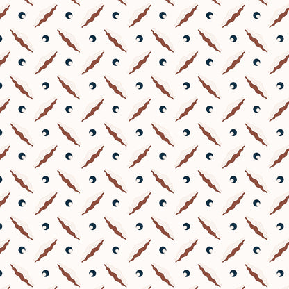 Chintamani Trellis Wallpaper - Brown and Navy