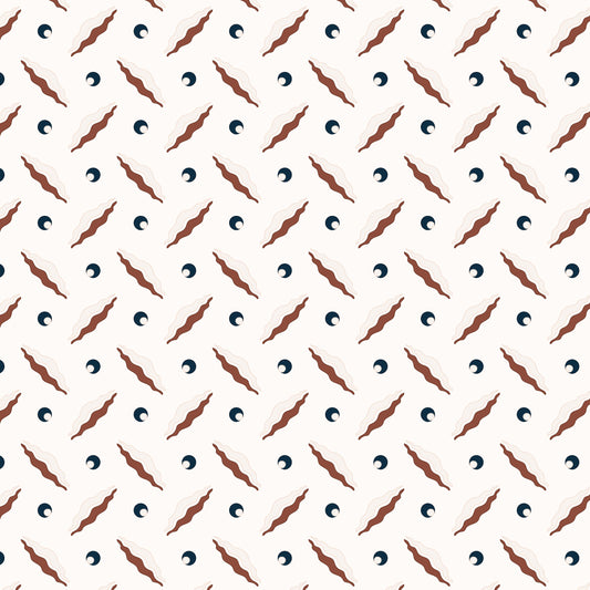 Chintamani Trellis Wallpaper - Brown and Navy