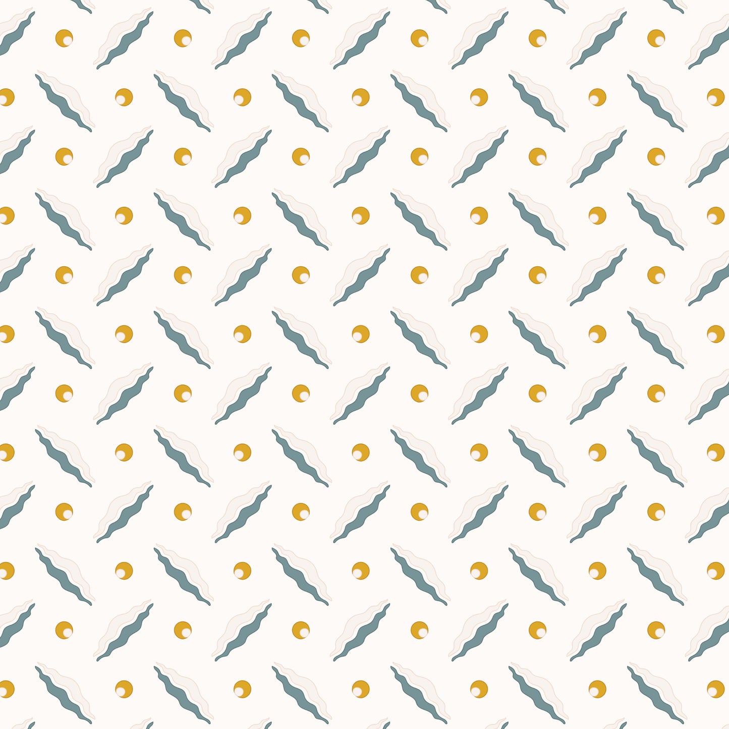 Chintamani Trellis Wallpaper - Mustard and Blue