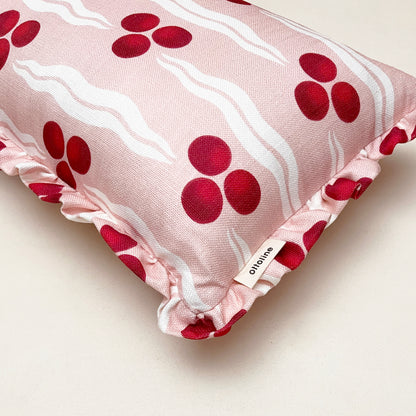 Frilled Cushion Medium: Chintamani Pomegranate