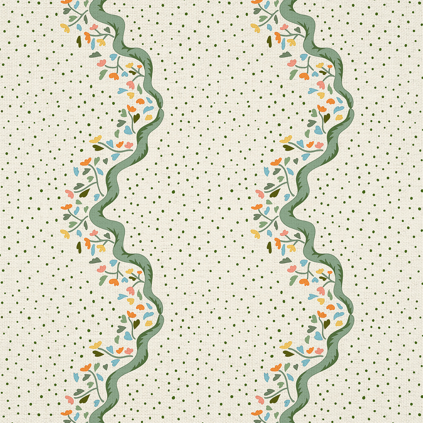Chintz Caroline Fabric - Green