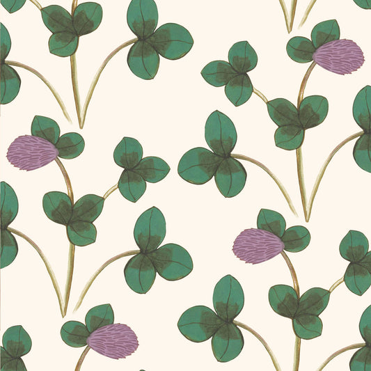 Chintz Constance Wallpaper - Green and Lilac