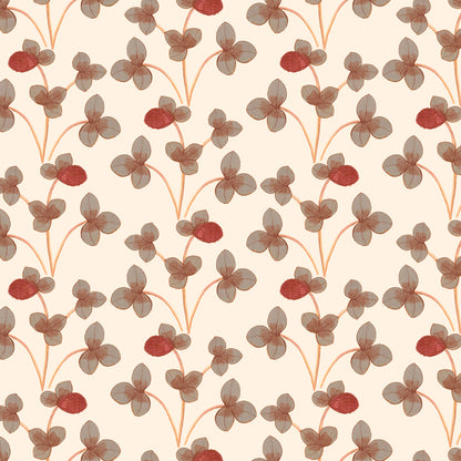 Chintz Constance Wallpaper - Ochre Red