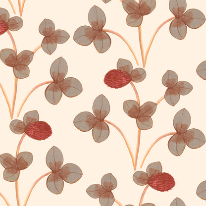 Chintz Constance Wallpaper - Ochre Red