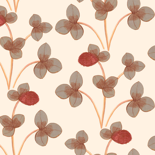 Chintz Constance Wallpaper - Ochre Red