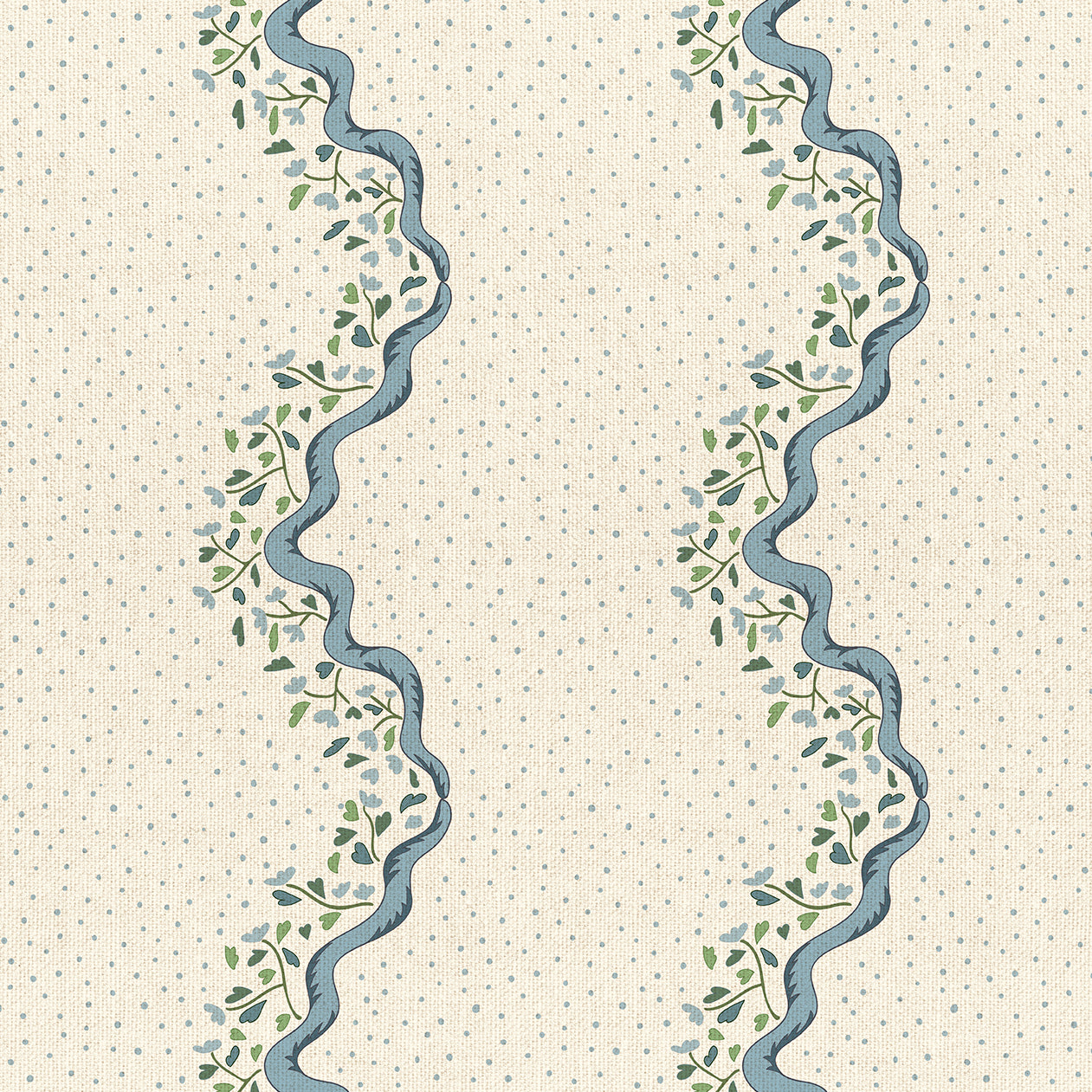 Chintz Caroline Fabric - Blue