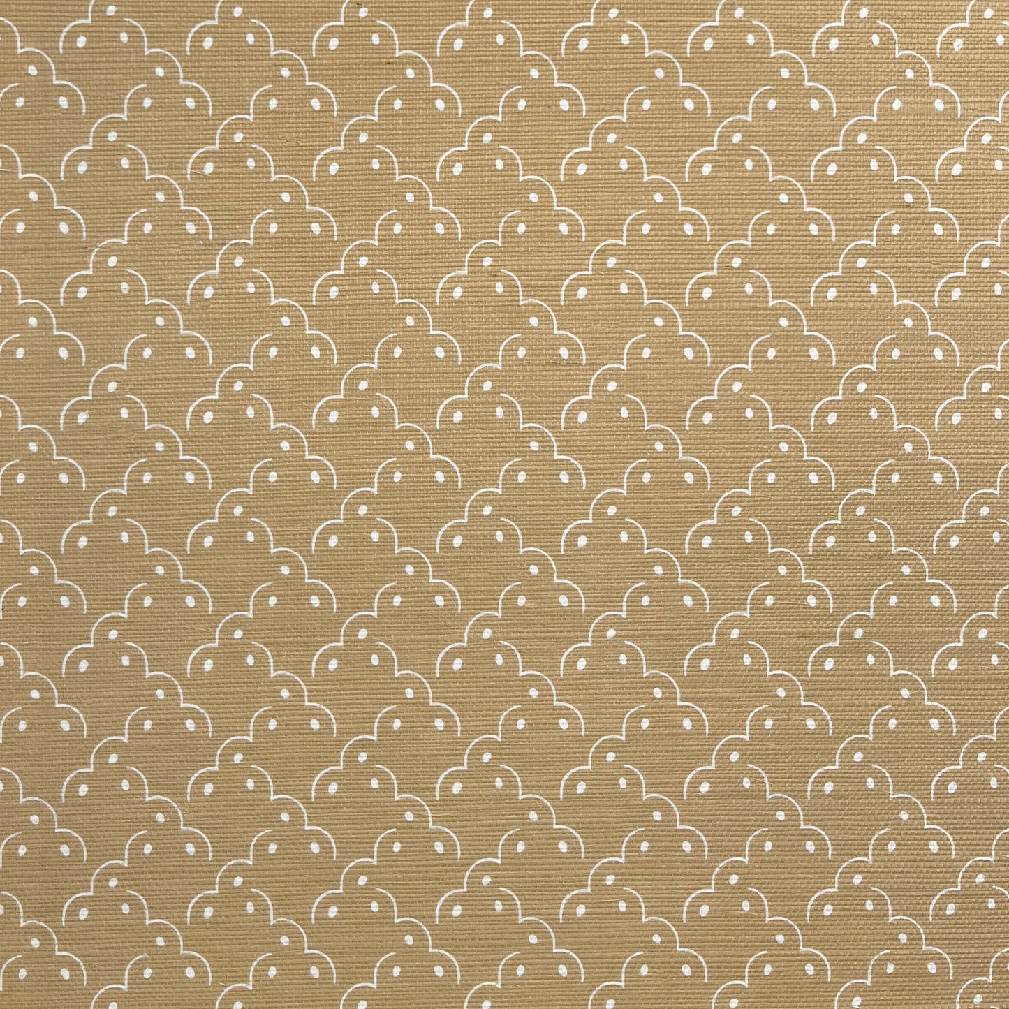 Frogspawn Grasscloth Wallpaper - Gold and White