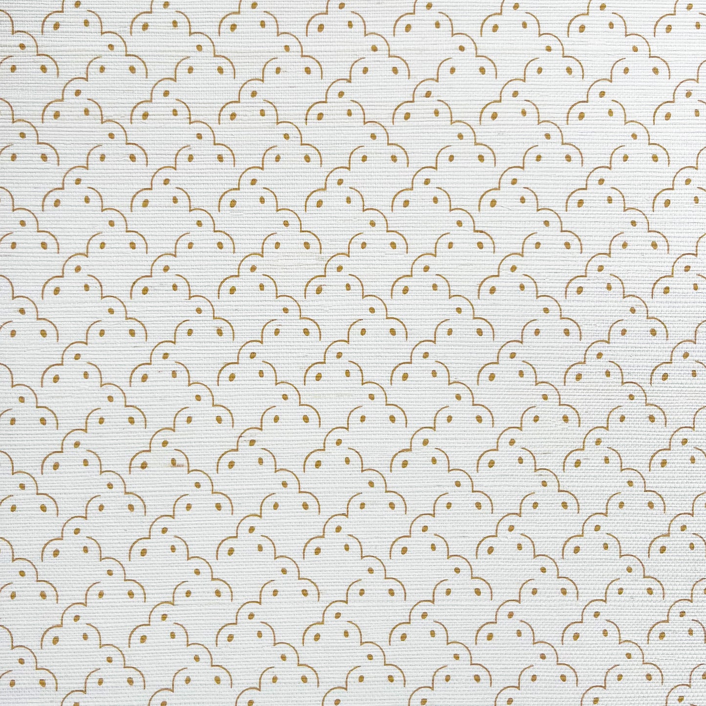 Frogspawn Grasscloth Wallpaper - Cream and Gold