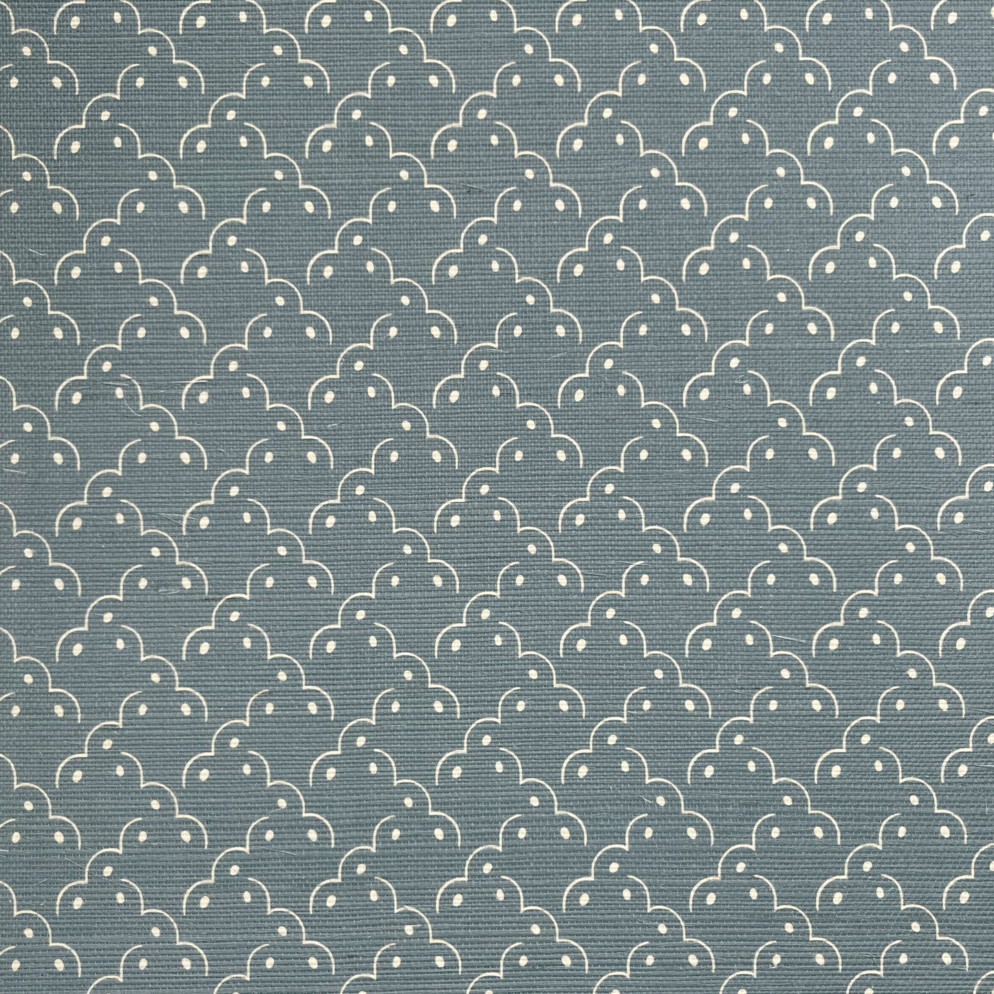 Frogspawn Grasscloth Wallpaper - Blue and White