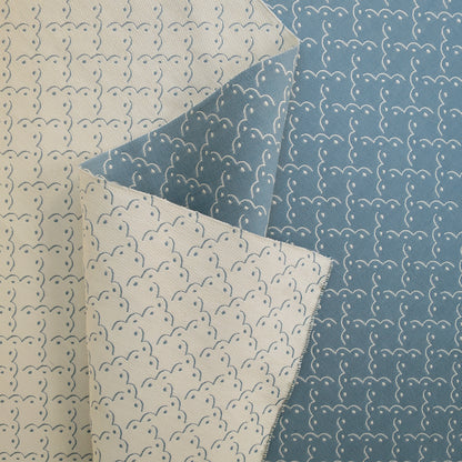 Frogspawn Woven Fabric - Blue and White