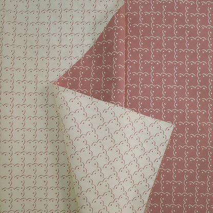 Frogspawn Woven Fabric - Old Pink and White