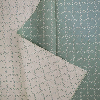 Frogspawn Woven Fabric - Soft Sage and White