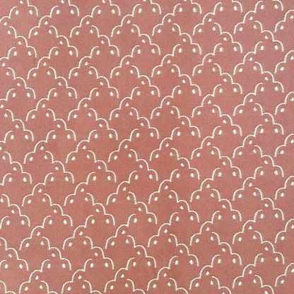Frogspawn Woven Fabric - Old Pink and White