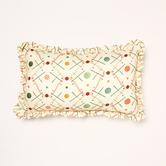 Frilled Cushion Medium: Improvisation number 1  - Pink